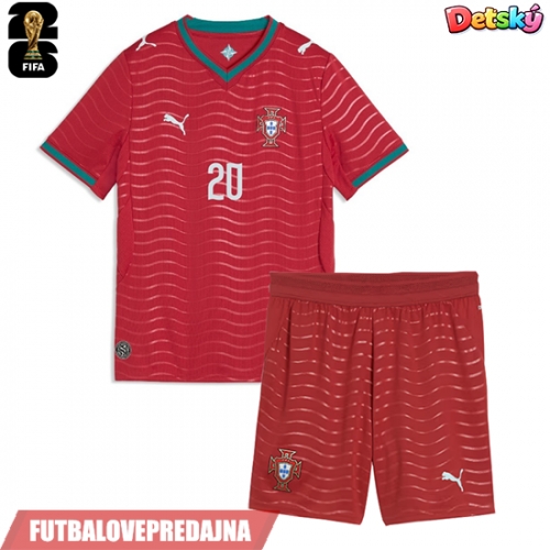 Lacne Dětský Futbalové dres Portugalsko Joao Cancelo #20 MS 2026 Krátky Rukáv - Domáci (+ trenírky)